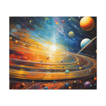 Arklo Art, Multiverse, galaxy, planets, sun, stars, Canvas Gallery Wraps