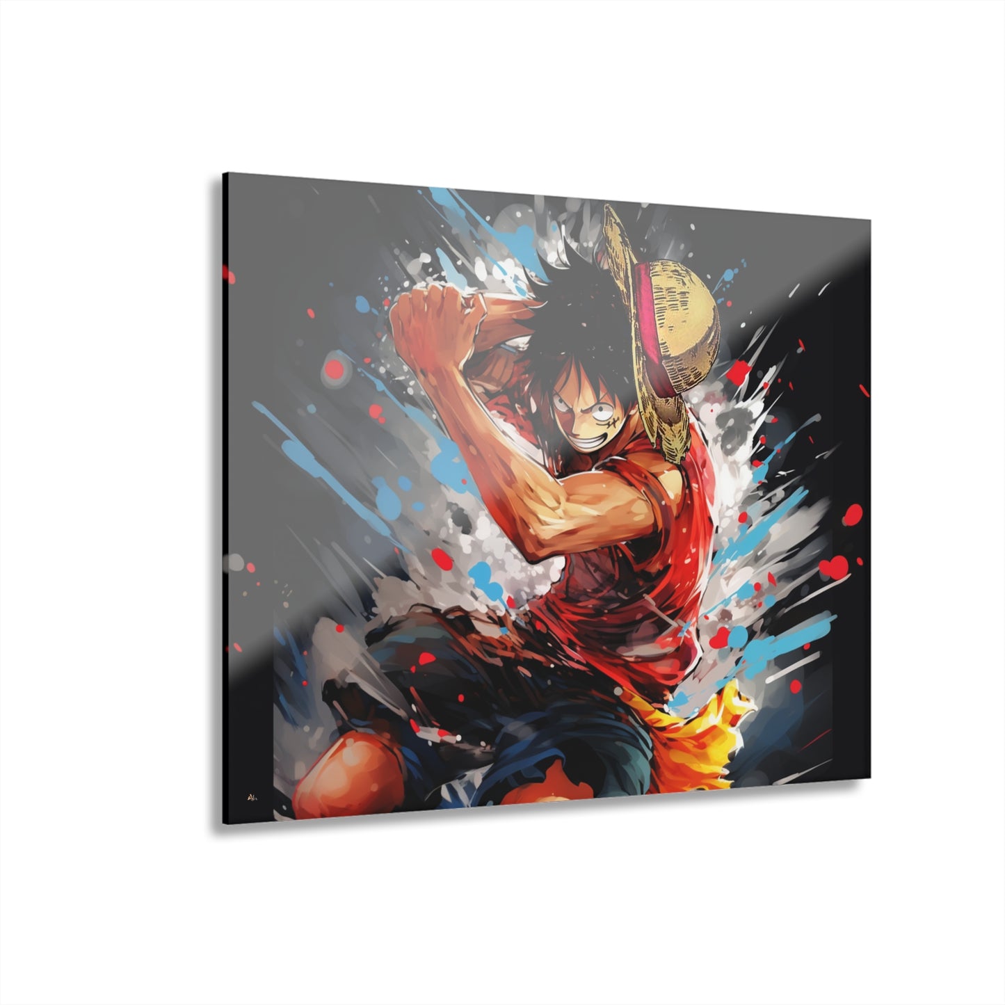 King of the Pirates, Luffy, Anime, Color Splash, Concept, Acrylic Wall Art