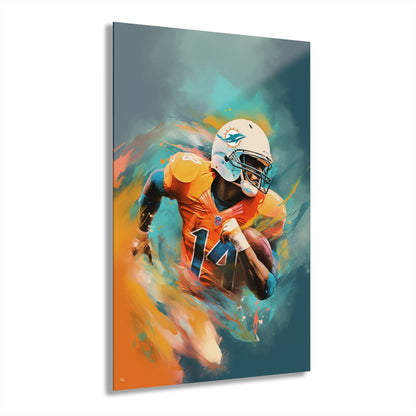 Dolphins Euphoria, Miami, football, Fan Concept Style, Acrylic Wall Art