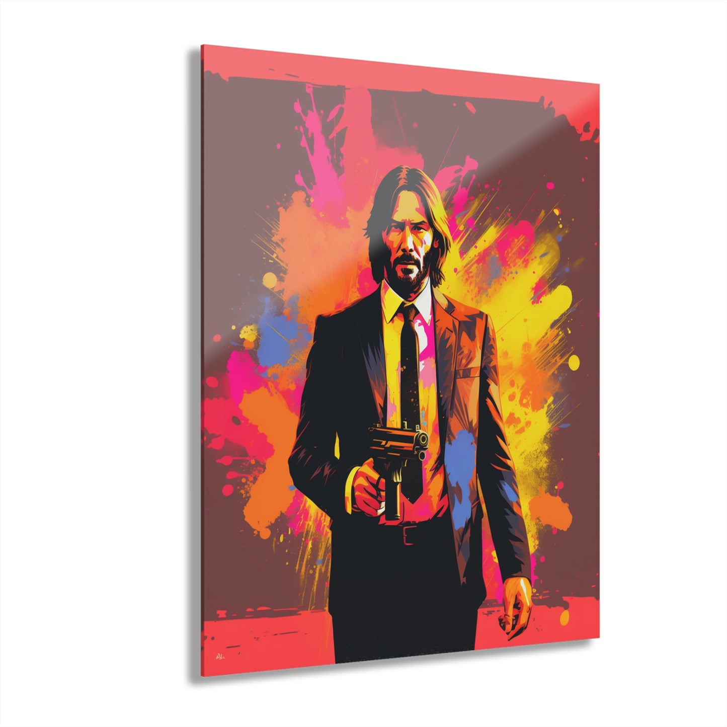 Mr. Wick, John Wick Movie, Colorsplash Concept Style, Acrylic Wall Art