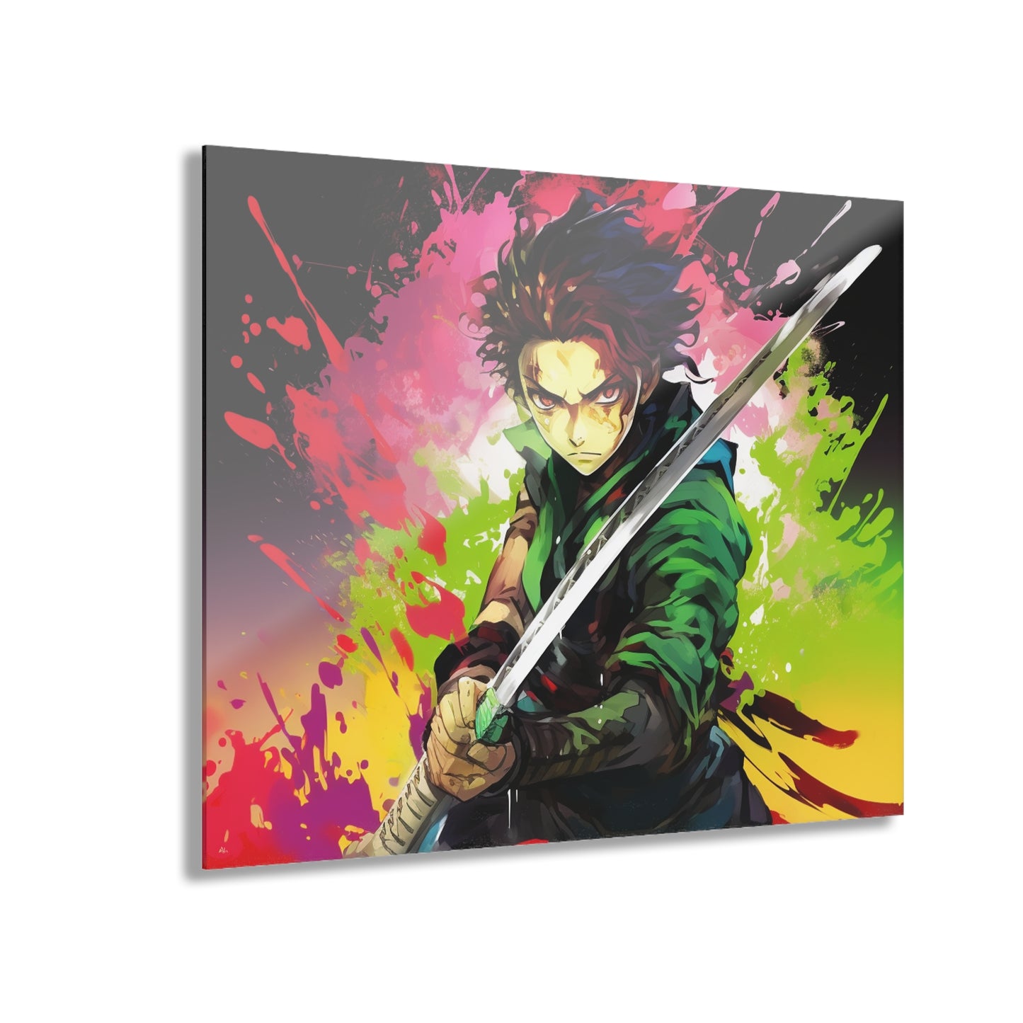 Tanjiro, Slayer, Anime, Color Splash, Concept, Style, Acrylic Wall Art