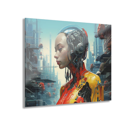 Artificial, Robot, Concept Art, Color Splash, Acrylic Wall Art