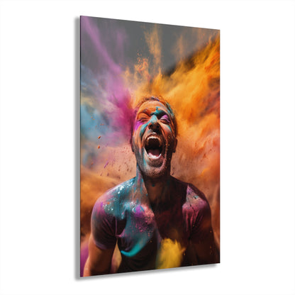 Happiness, Colorsplash Concept, human emotion, Acrylic Wall Art