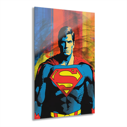 Retro Superman, Pop culture, Fan concept Style, Acrylic Wall Art