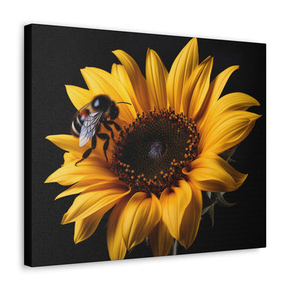 Bumblebee Sunflower Canvas Art