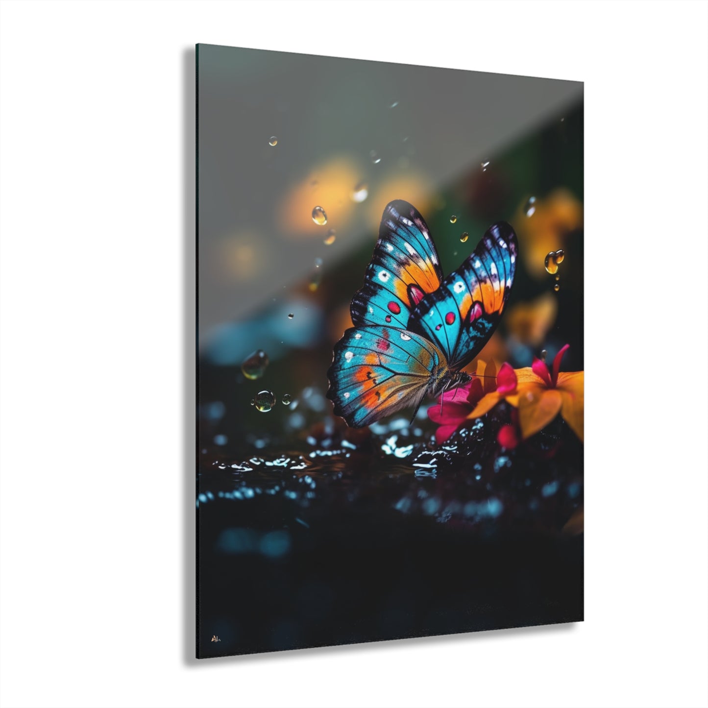 Butterfly Rain, Animal, Concept, Acrylic Wall Art