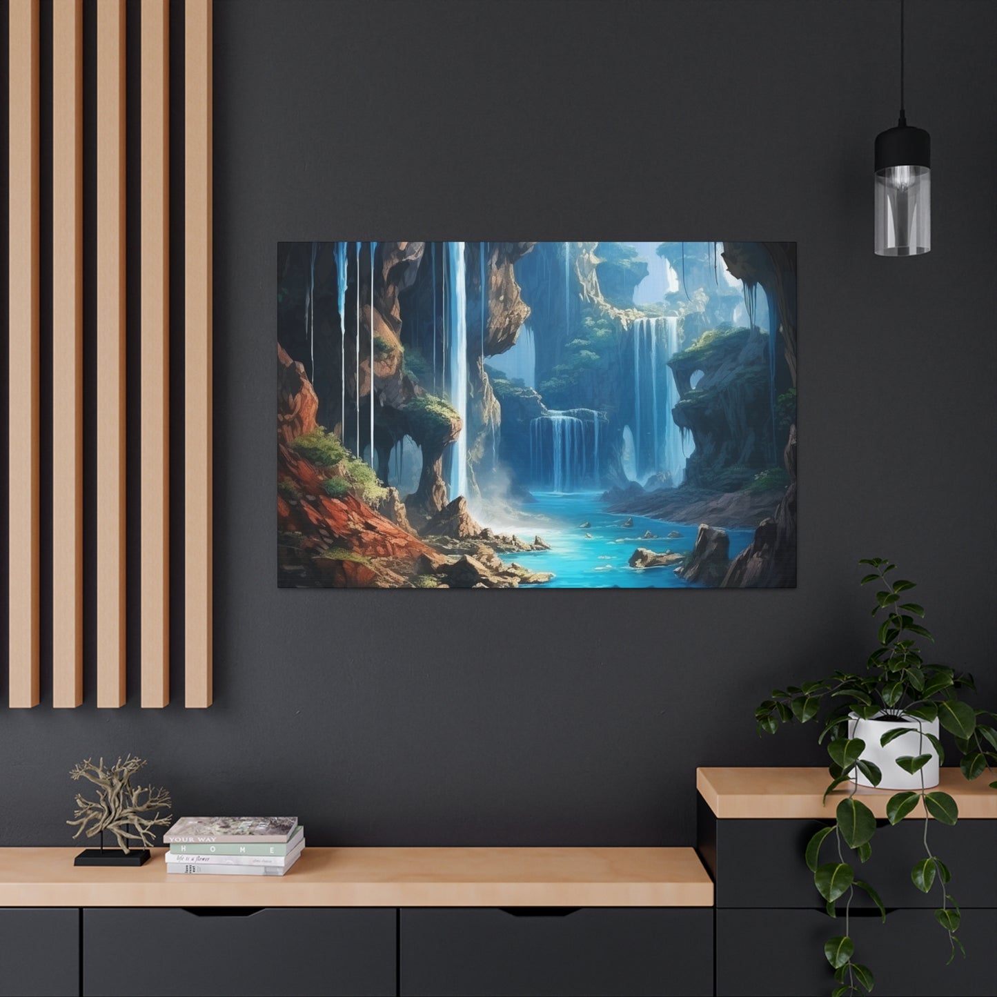 Waterfall Oasis Canvas Art