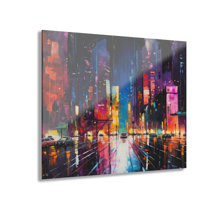 Cityscape, Abstract Concept Style, Acrylic Wall Art