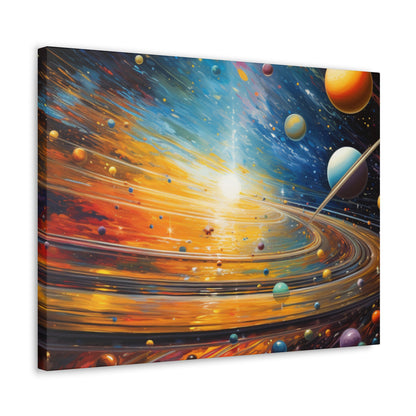 Arklo Art, Multiverse, galaxy, planets, sun, stars, Canvas Gallery Wraps