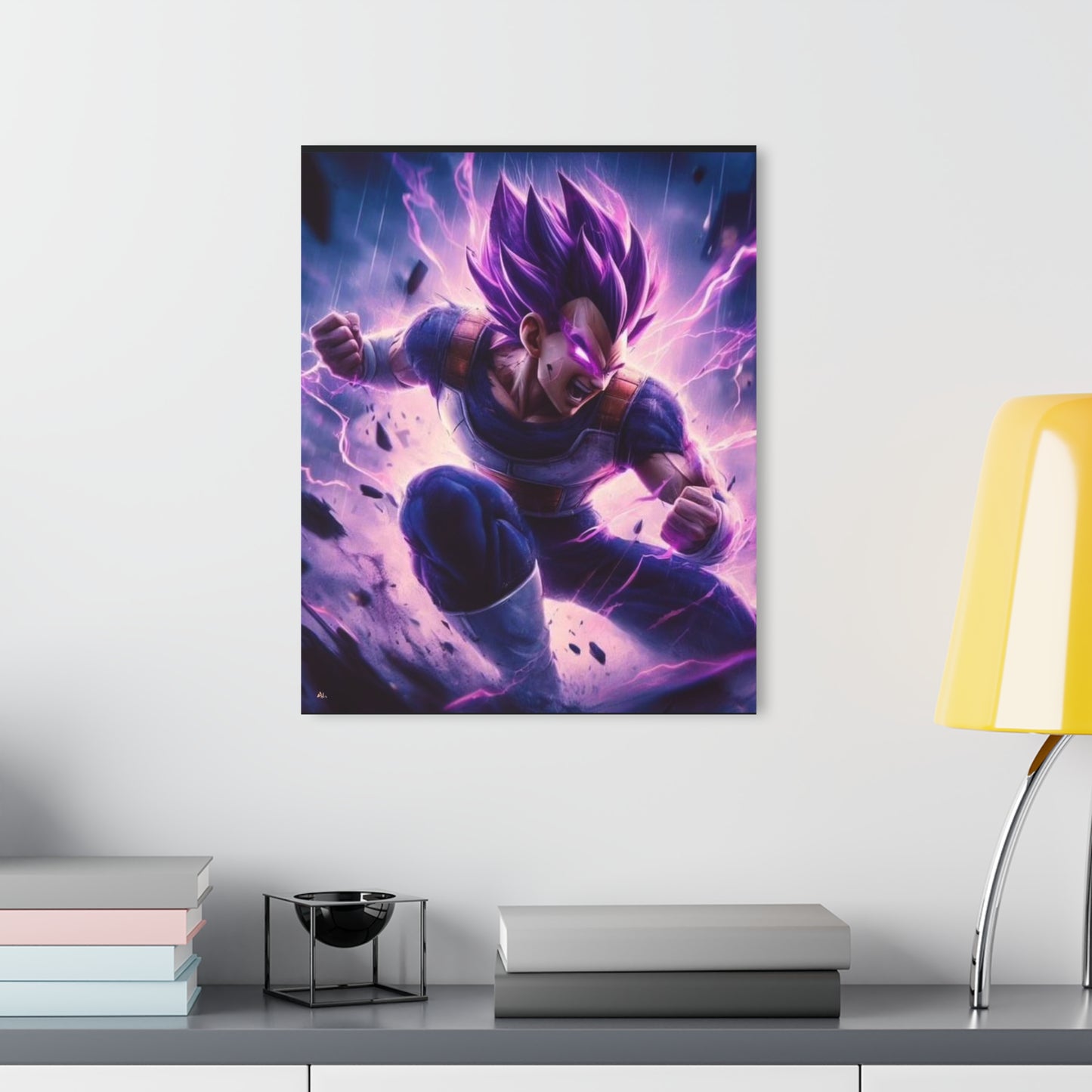 Vegeta god of destruction, dragon ball fan, concept style, acrylic wall art