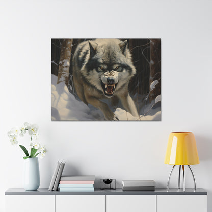 Feral Wolf Canvas Art