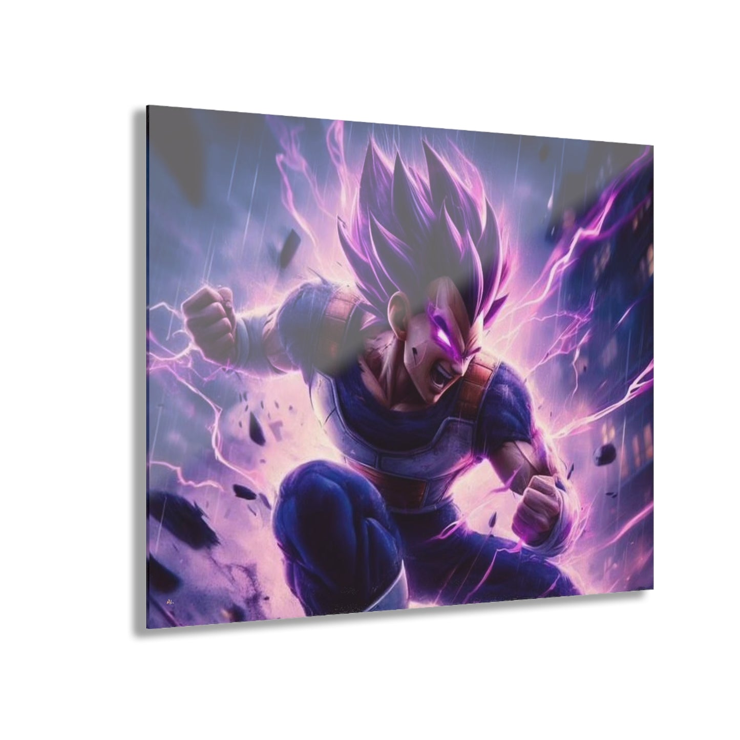 Vegeta god of destruction, dragon ball fan, concept style, acrylic wall art