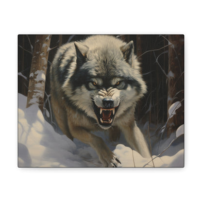 Feral Wolf Canvas Art