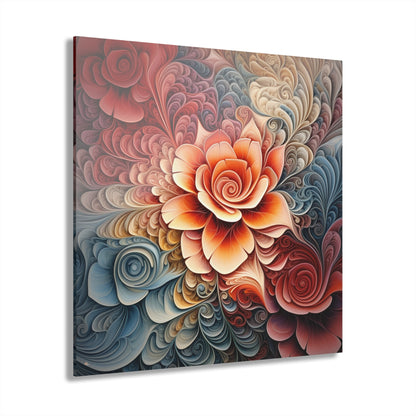 Floral Tsunami, Decorative, Concept, Acrylic Wall Art