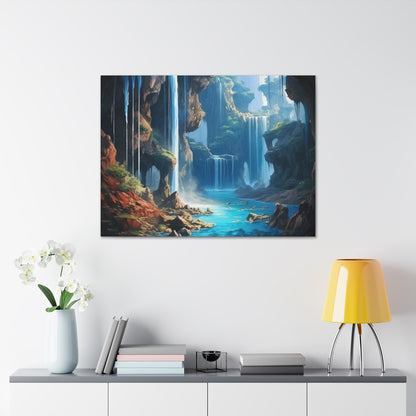 Waterfall Oasis Canvas Art