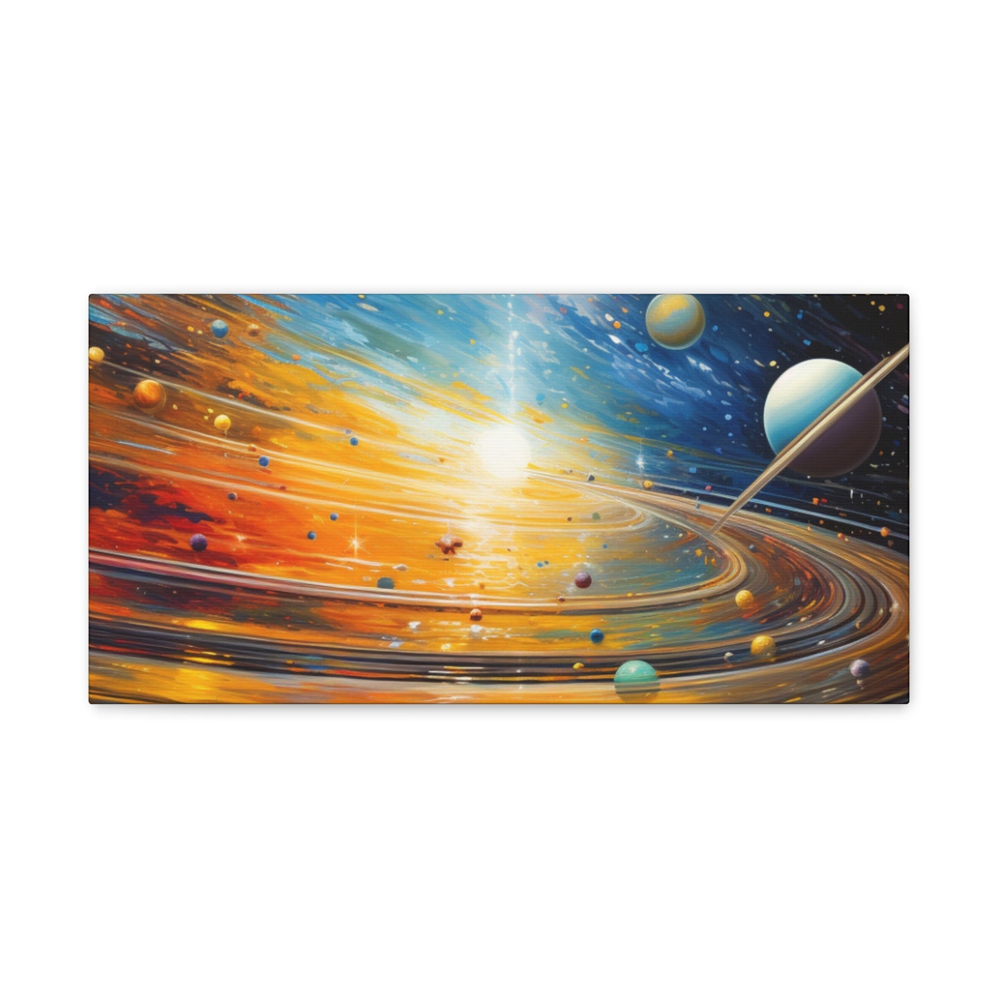 Arklo Art, Multiverse, galaxy, planets, sun, stars, Canvas Gallery Wraps