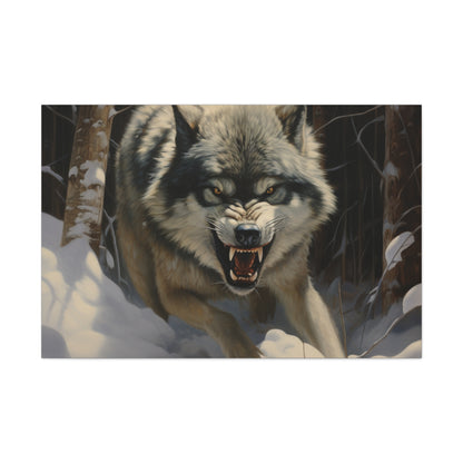 Feral Wolf Canvas Art