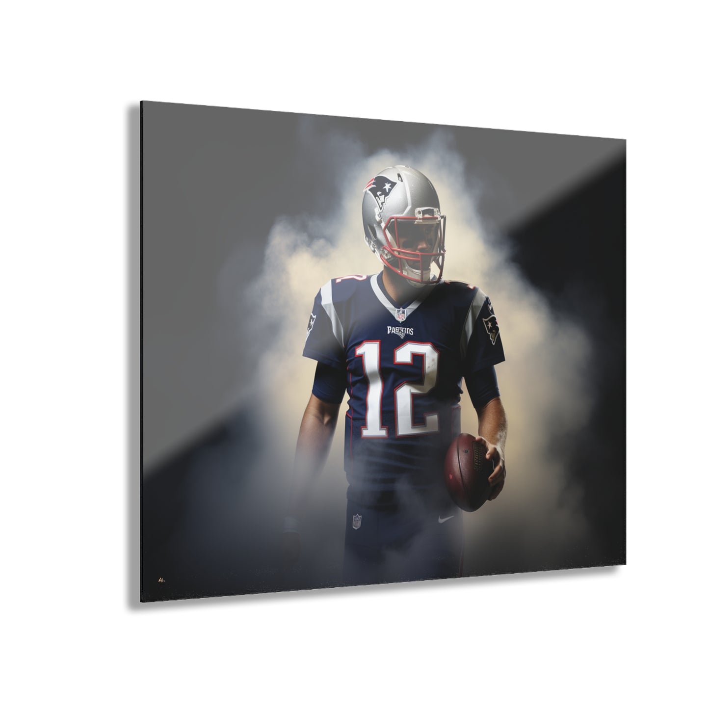 Patriots, Football Fan, TB12 Smoke Concept Style, Acrylic Wall Art