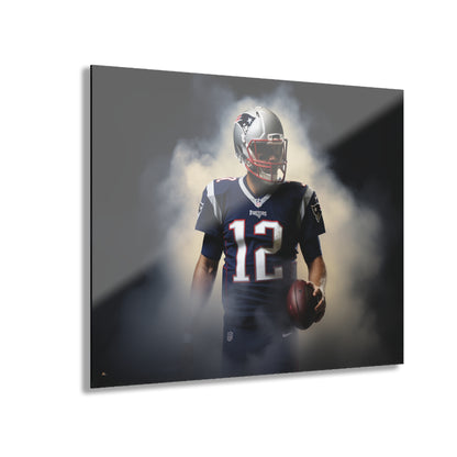 Patriots, Football Fan, TB12 Smoke Concept Style, Acrylic Wall Art