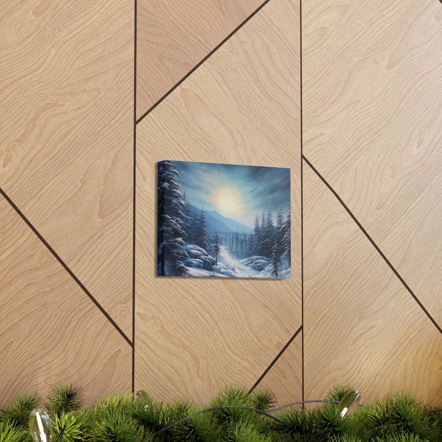 Moonlit Snow Canvas Art