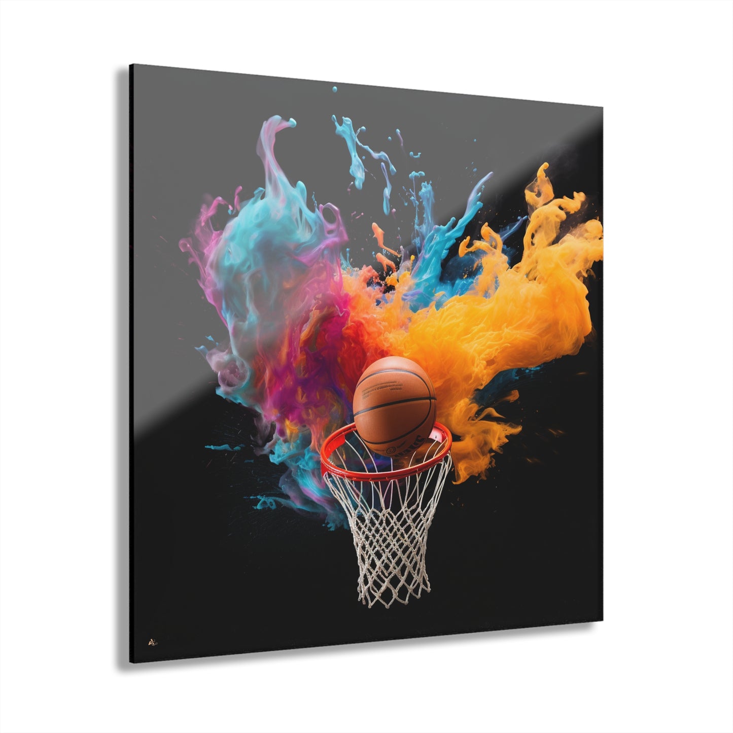 Hoop Dreams, No Background Concept Style, Acrylic Wall Art