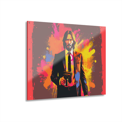 Mr. Wick, John Wick Movie, Colorsplash Concept Style, Acrylic Wall Art