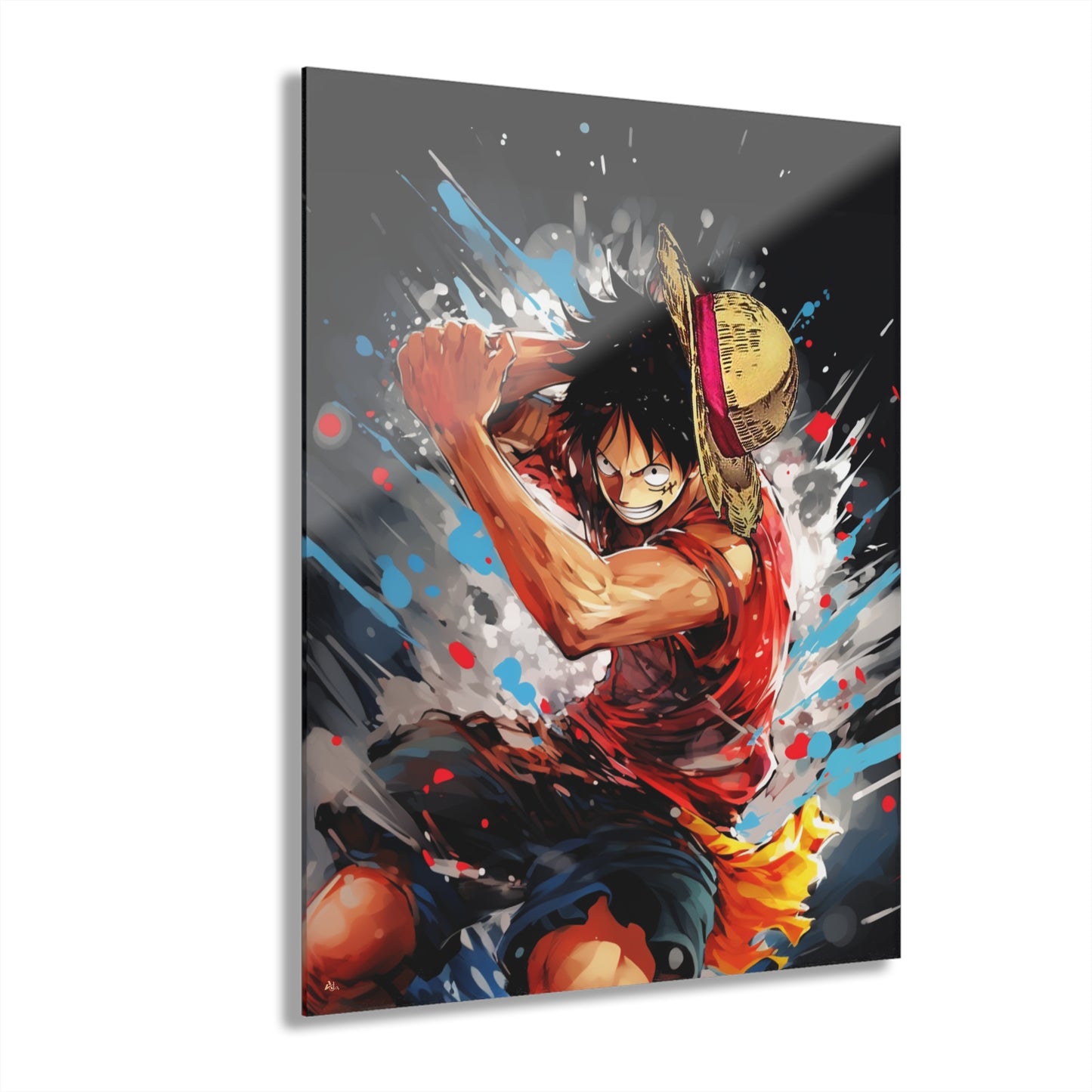 King of the Pirates, Luffy, Anime, Color Splash, Concept, Acrylic Wall Art