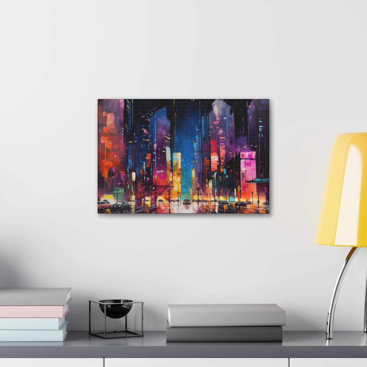 Arklo Art, City Scape, colorful, downtown, Canvas Gallery Wraps