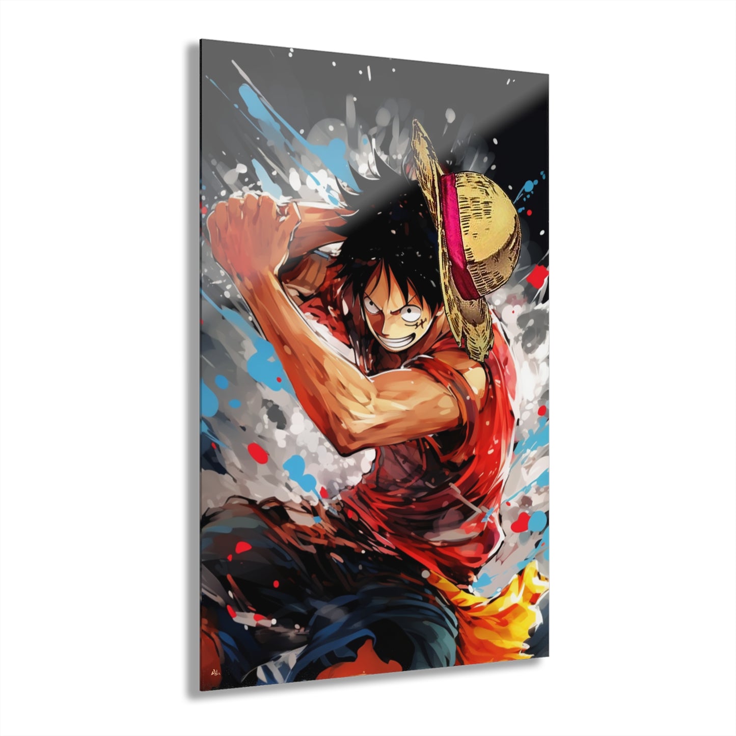 King of the Pirates, Luffy, Anime, Color Splash, Concept, Acrylic Wall Art