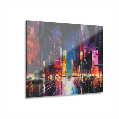 Cityscape, Abstract Concept Style, Acrylic Wall Art