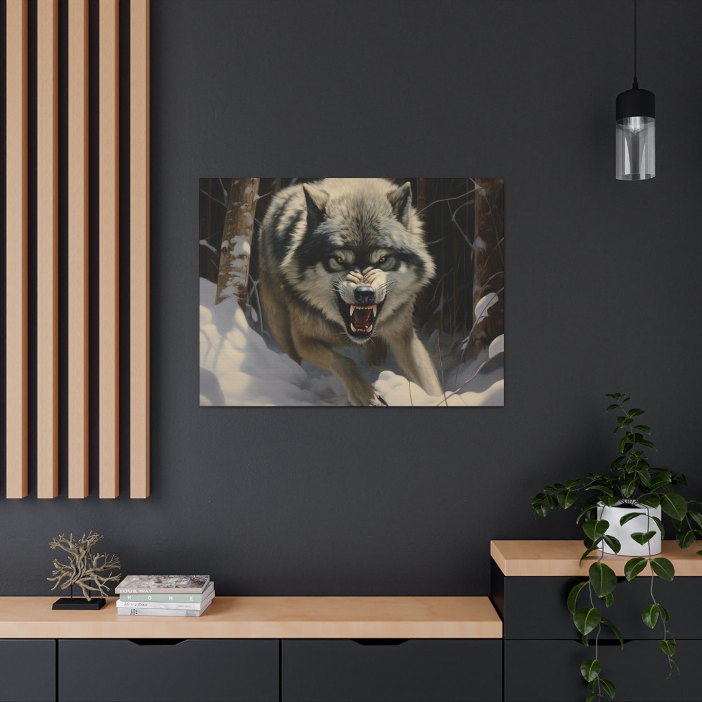 Feral Wolf Canvas Art