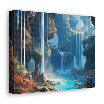 Waterfall Oasis Canvas Art