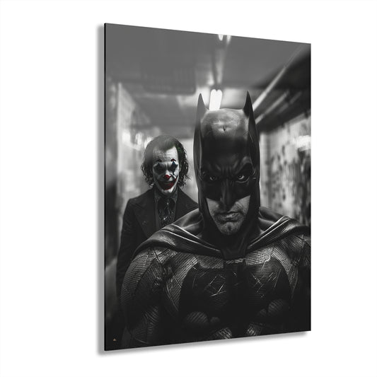 Monochromatic Knight, Joker's Delight, Fan Concept Style Batman, Acrylic Wall Art