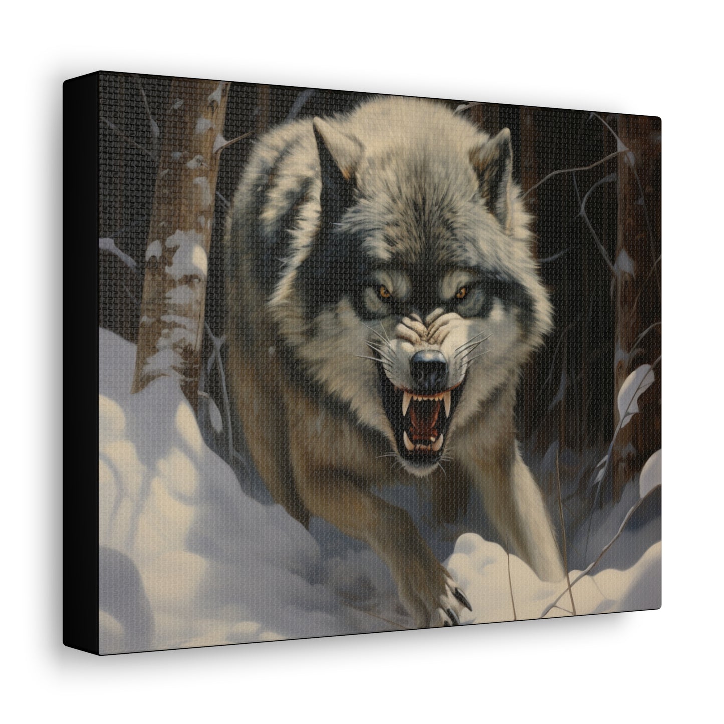 Feral Wolf Canvas Art