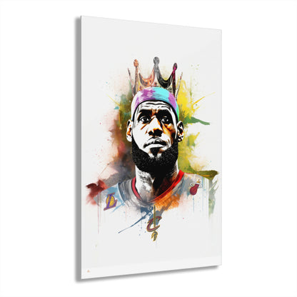 King James, Basketball Fan, Color splash, Acrylic Wall Art