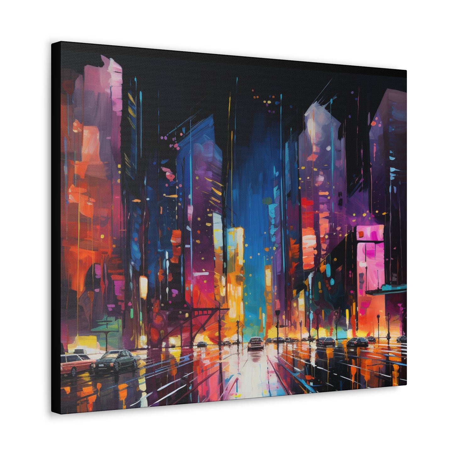 Arklo Art, City Scape, colorful, downtown, Canvas Gallery Wraps