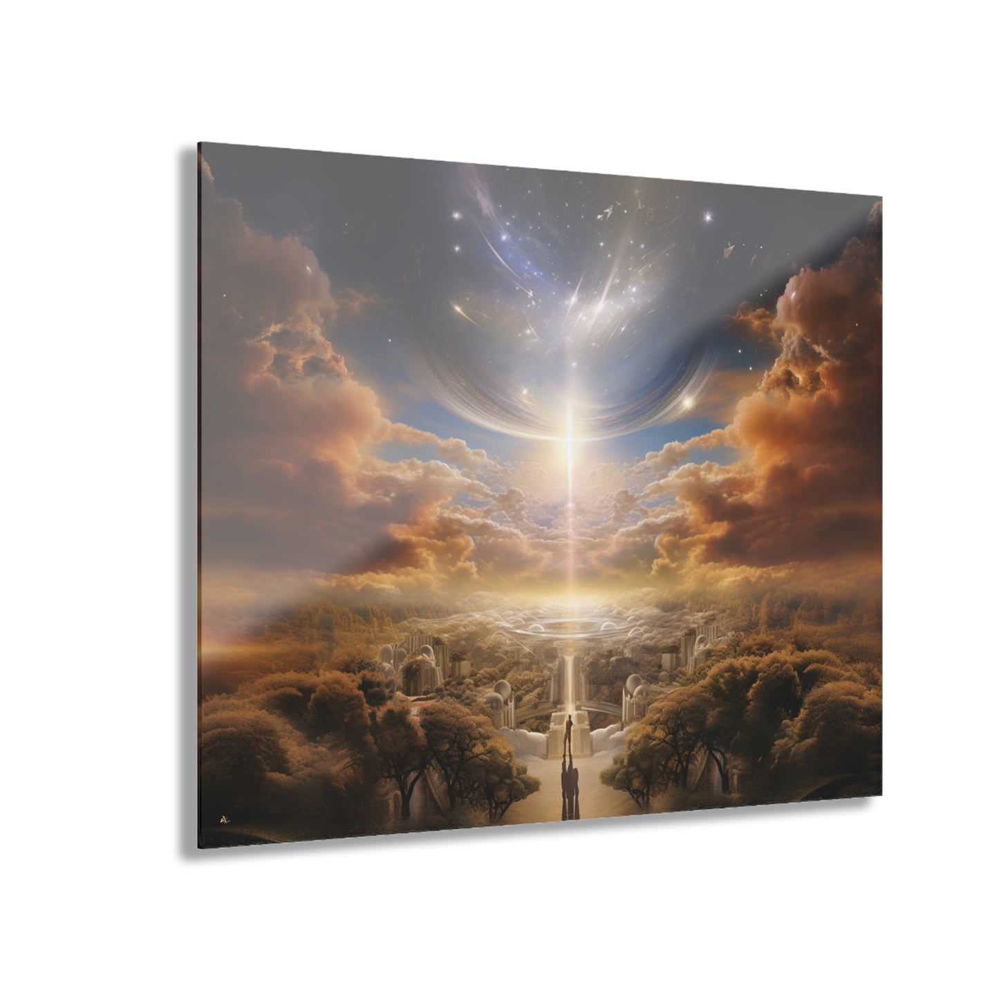 Spiritual Eden, Landscape Concept Style, Acrylic Wall Art