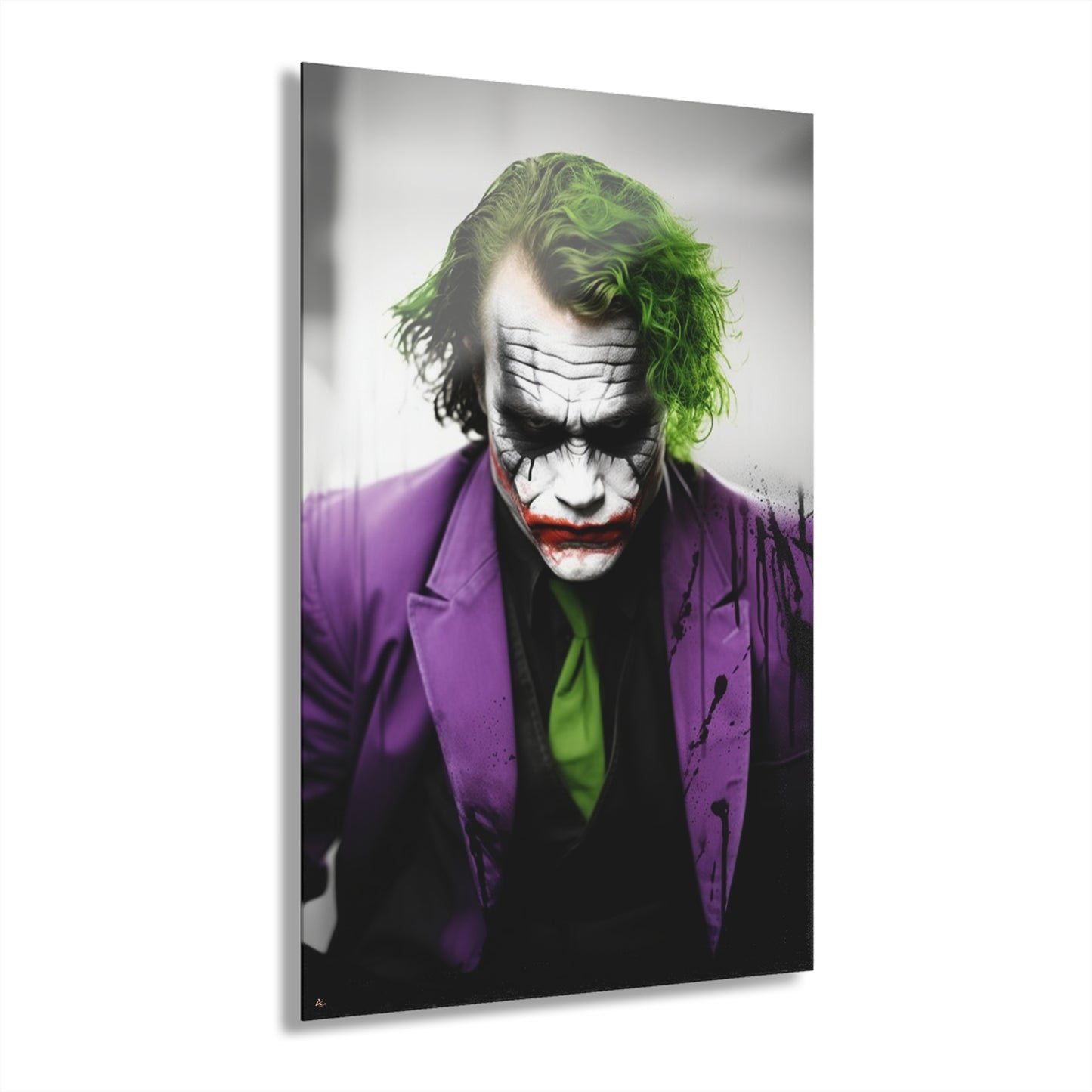 Heath Joker, Comic, DC Color Splash, Movies, Concept Style, Acrylic Wall Art