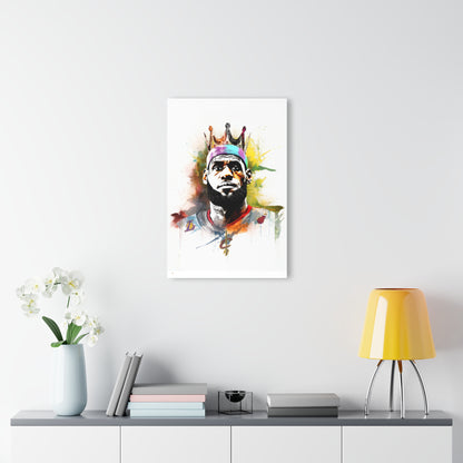 King James, Basketball Fan, Color splash, Acrylic Wall Art