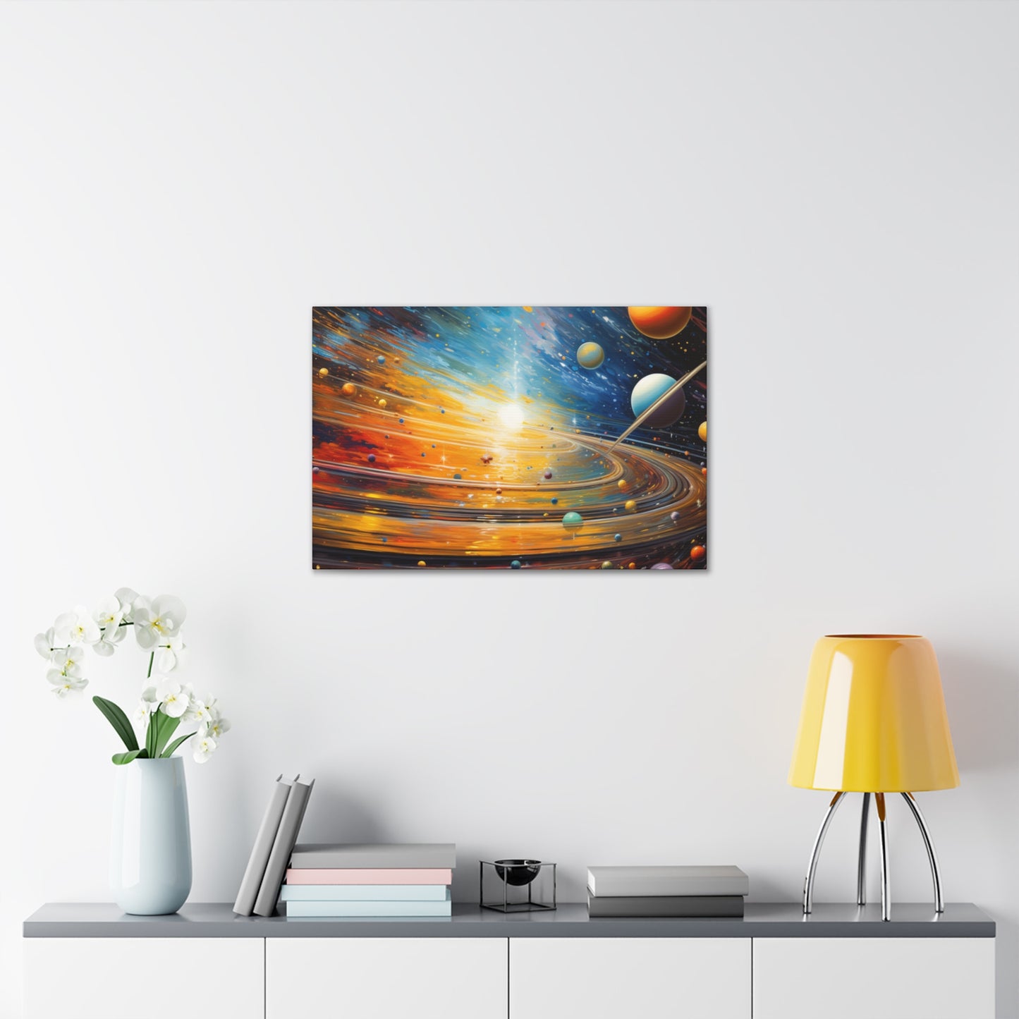 Arklo Art, Multiverse, galaxy, planets, sun, stars, Canvas Gallery Wraps