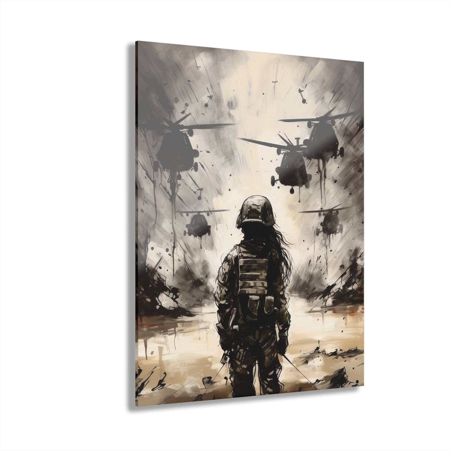 Battle Cry, Landscape, Concept Style, Acrylic Wall Art