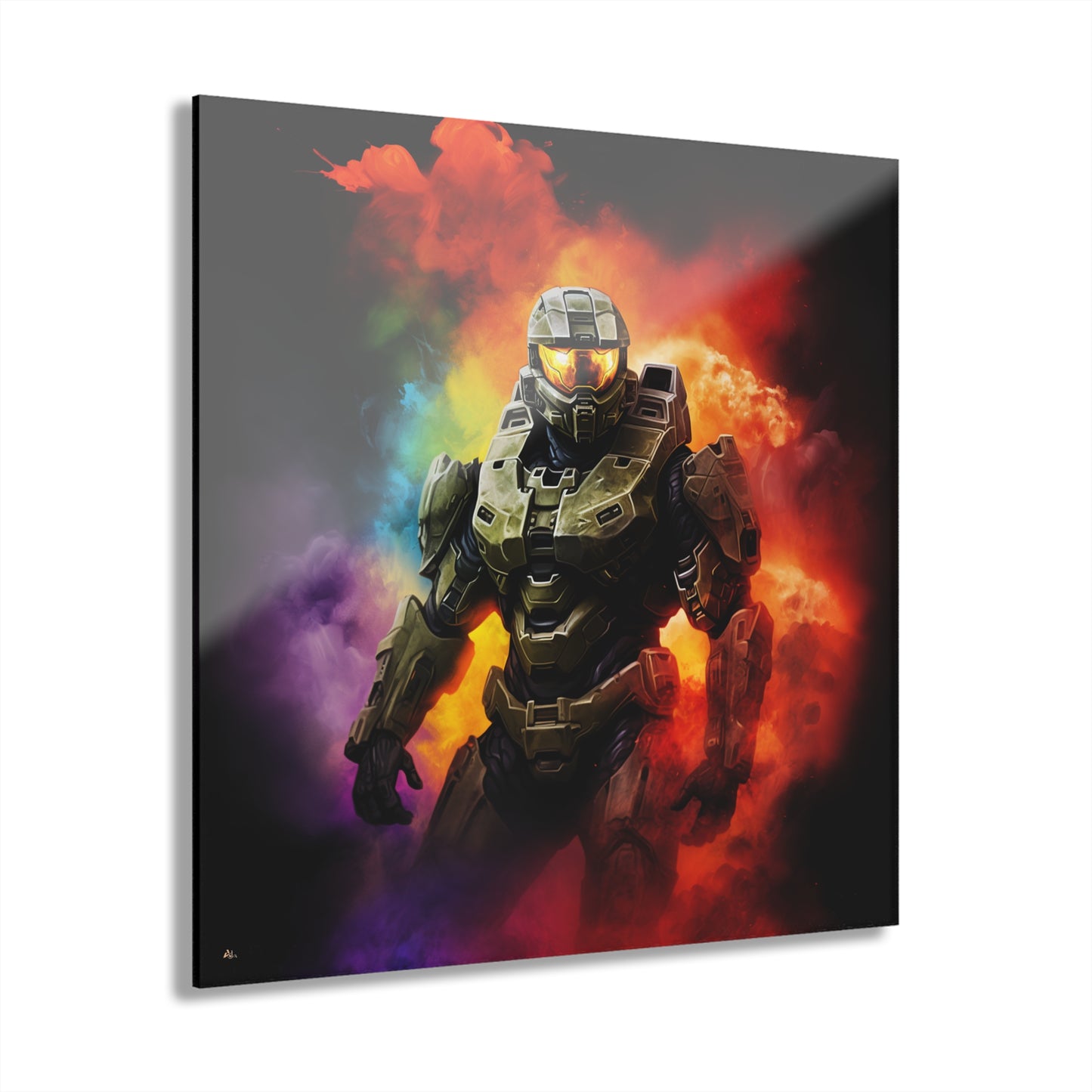 Master Chief, Halo, Video Game, Concept Style, Color Splash, Acrylic Wall Art