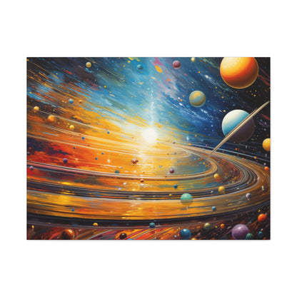 Arklo Art, Multiverse, galaxy, planets, sun, stars, Canvas Gallery Wraps