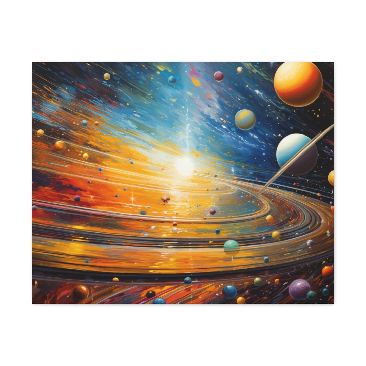 Arklo Art, Multiverse, galaxy, planets, sun, stars, Canvas Gallery Wraps